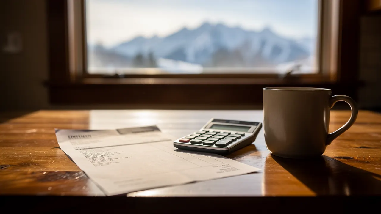 Homeowner's table with a pest service invoice in Salt Lake City